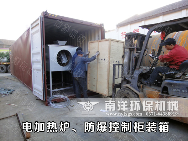電（diàn）加熱（rè）爐及控製櫃裝箱