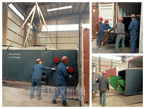 網帶烘幹機發貨現（xiàn）場