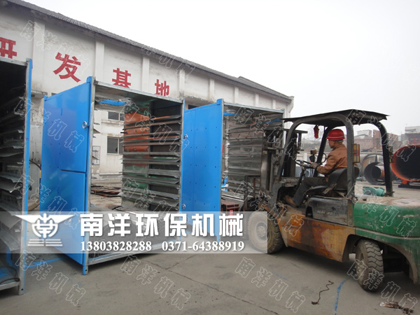 網帶烘幹機裝車現場